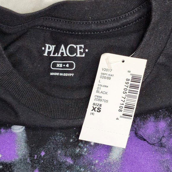 The Children's Place Black Spacesuit Rocker Short Sleeve Tee XS 4 … - Picture 4 of 4
